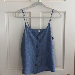 Nordstrom BP Denim Color Button Down Tank Top